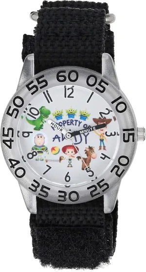 Disney Toy Story Kids' Plastic Time Teacher Analog Quartz Nylon Strap Watch