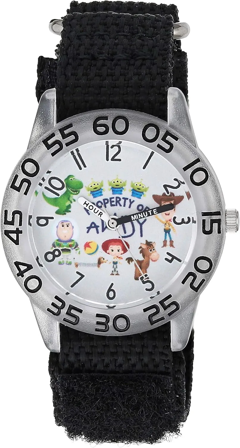 Disney Toy Story Kids' Plastic Time Teacher Analog Quartz Nylon Strap Watch