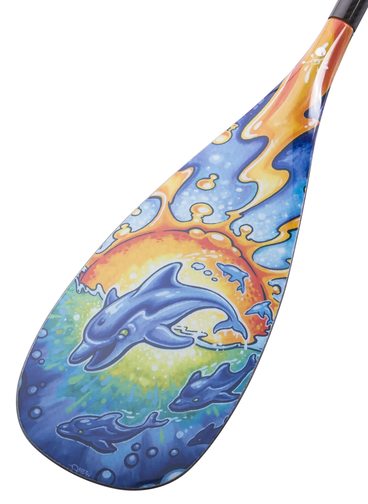 Dolphin B6 Kids SUP Paddle Rubber Edge SUP Paddle Design by Drew Brophy- 84 Square Inch Blade