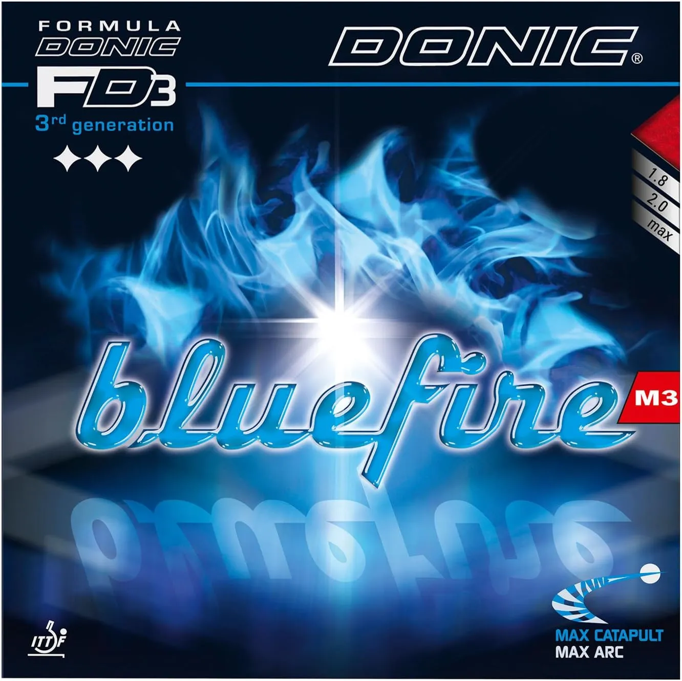 DONIC(ドニック) 卓球 ブルーファイア M3 裏ソフトラバー レッド 2.0 AL065