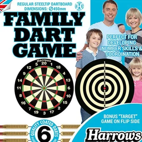 Double Family Dartboard 2-in-1 Game