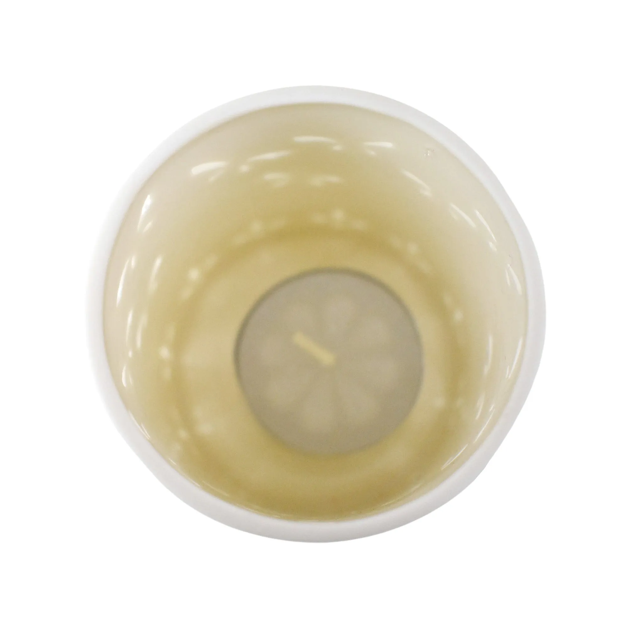 Dragonfly Ceramic Cylinder Tea Light Candle Holder, 2-3/4-inch, White