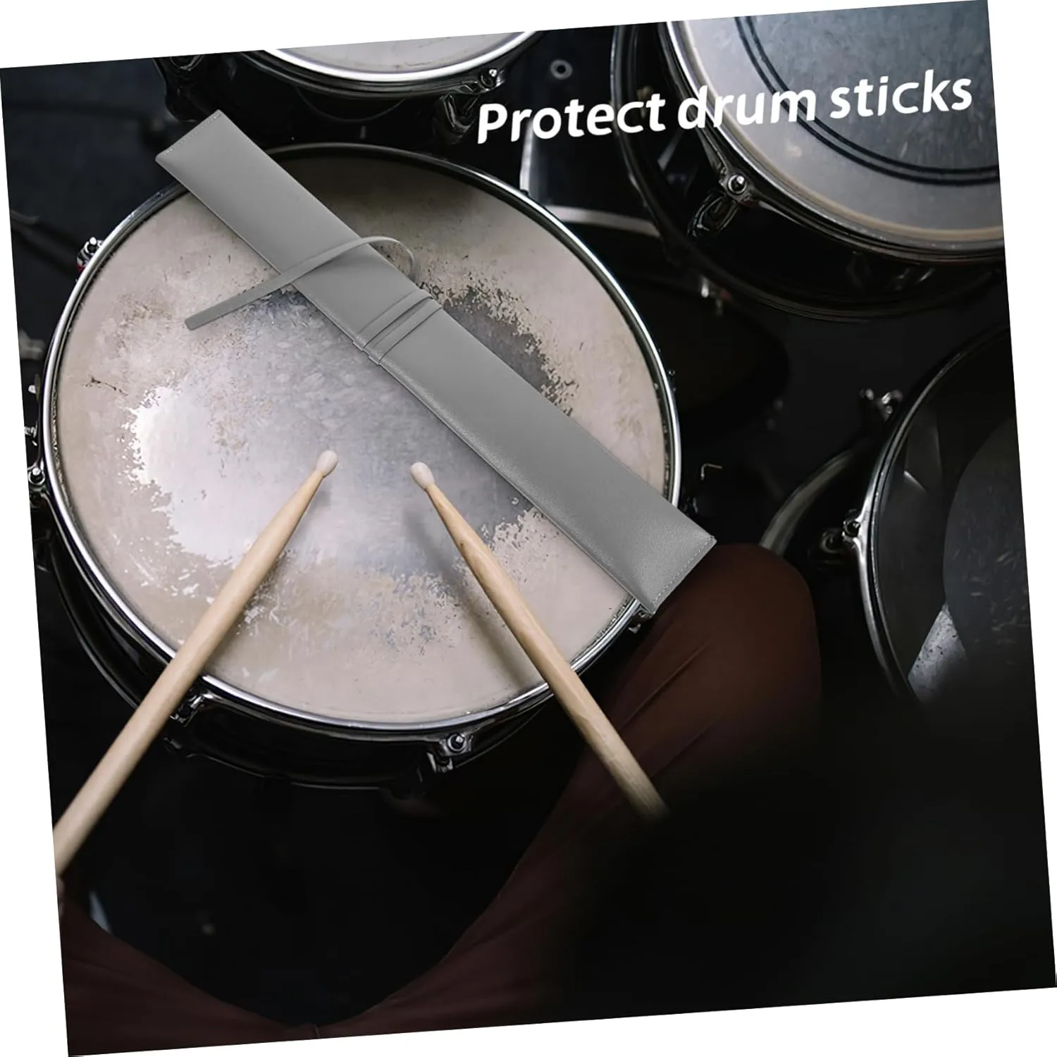 Drumstick Storage Bag Lightweight and Portable Drum Stick Holder for Percussion Instruments Durable PU Material present for Drum Enthusiasts Convenient Mallets Organizer Deep