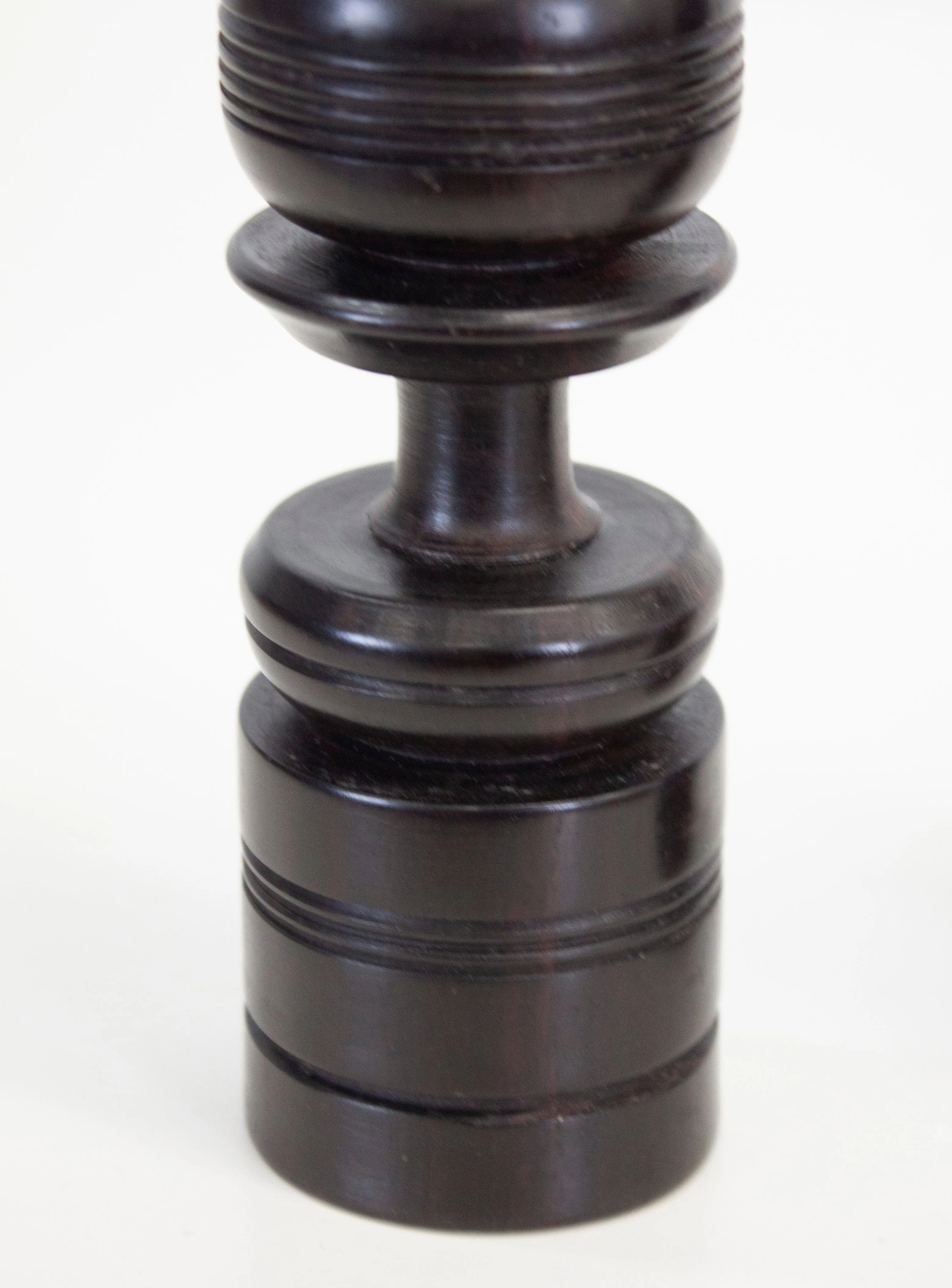 Ebony Wood Turned Candle Sticks