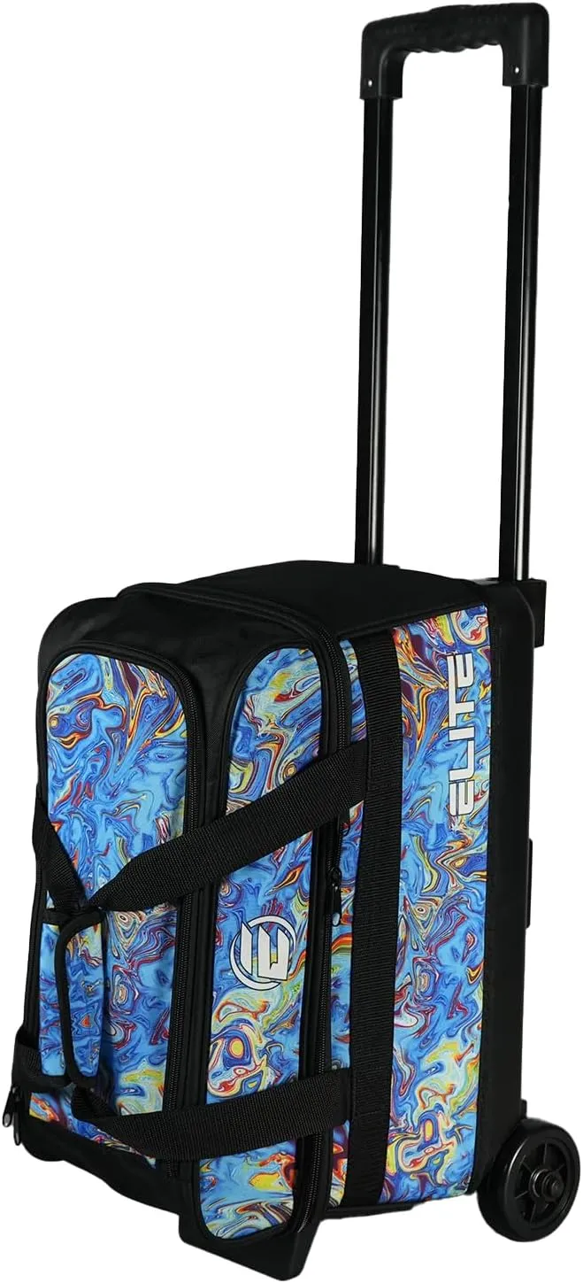 ELITE Basic Bowling Bag Double (2) Ball Roller with Rolling Wheels