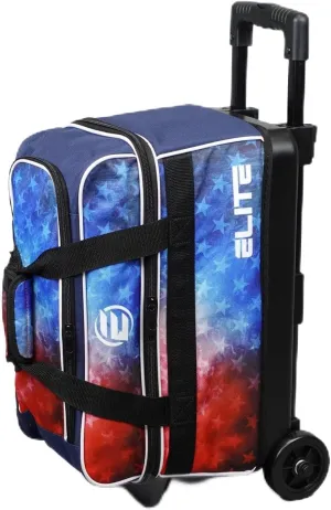 ELITE Basic Bowling Bag Double (2) Ball Roller with Rolling Wheels