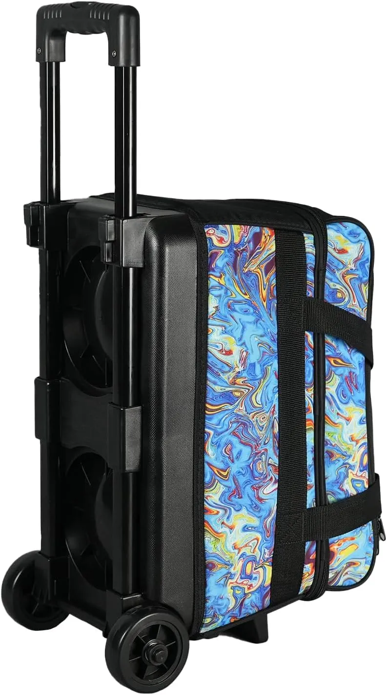 ELITE Basic Bowling Bag Double (2) Ball Roller with Rolling Wheels