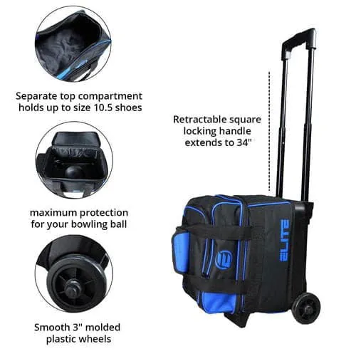 ELITE Basic Single Roller Aqua Bowling Bag
