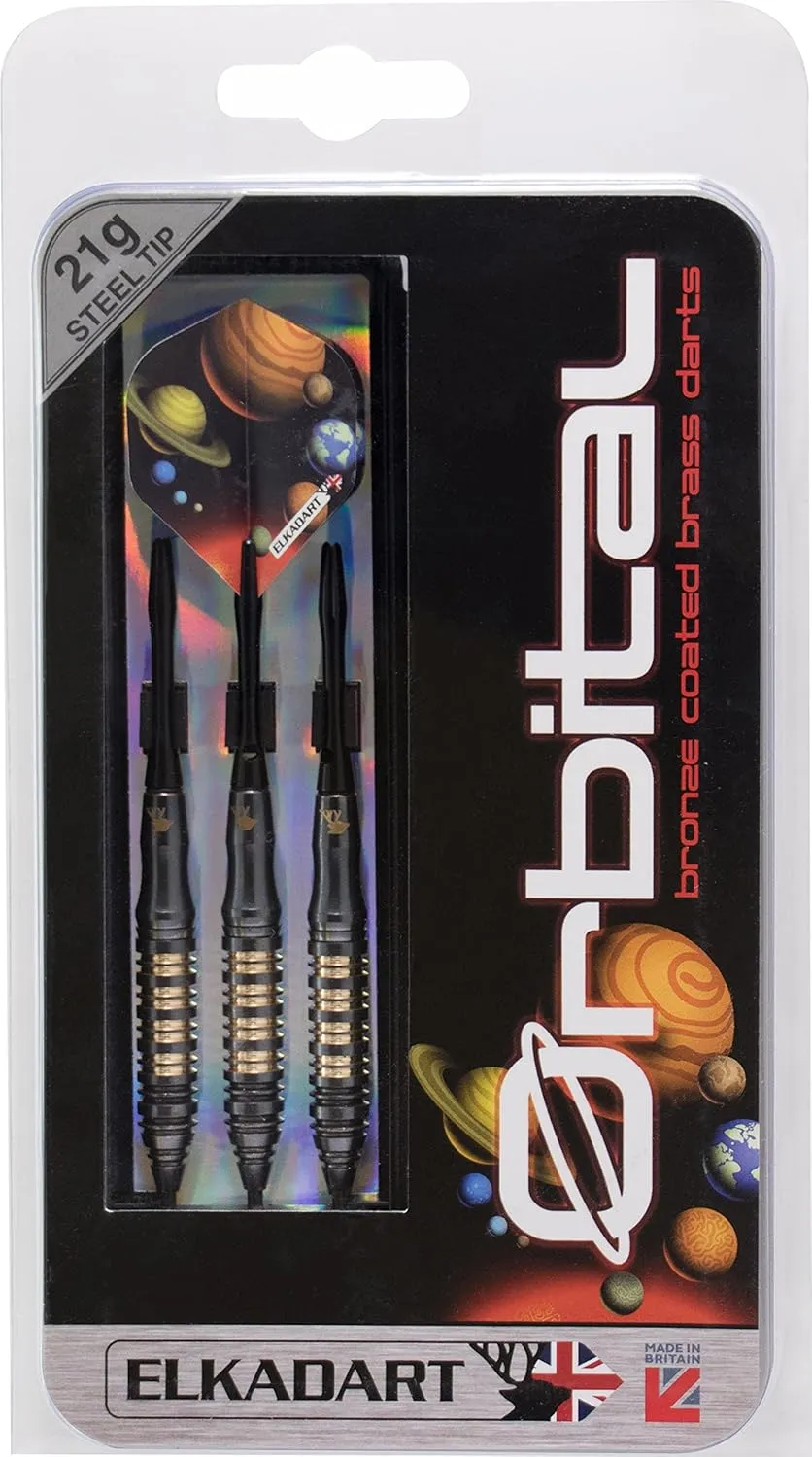 Elkadart Orbital Steel Tip Darts with Storage/Travel Case