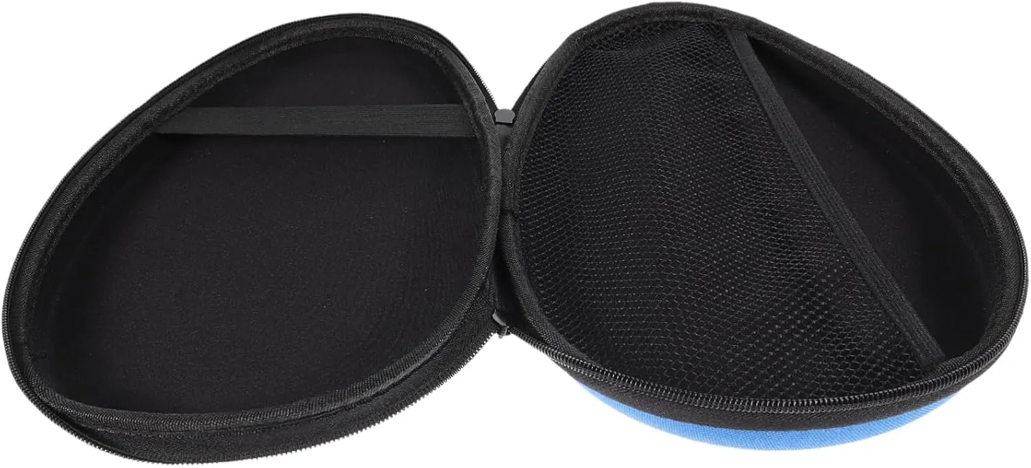Eva Table Tennis Racket Storage Bag Portable Case Cover for Bat Blue Sturdy Protective