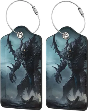 Evil Intruder Luggage Tag for 2 Pack with Privacy Name Address with Stainless Steel Loop for Travel Bag Suitcase