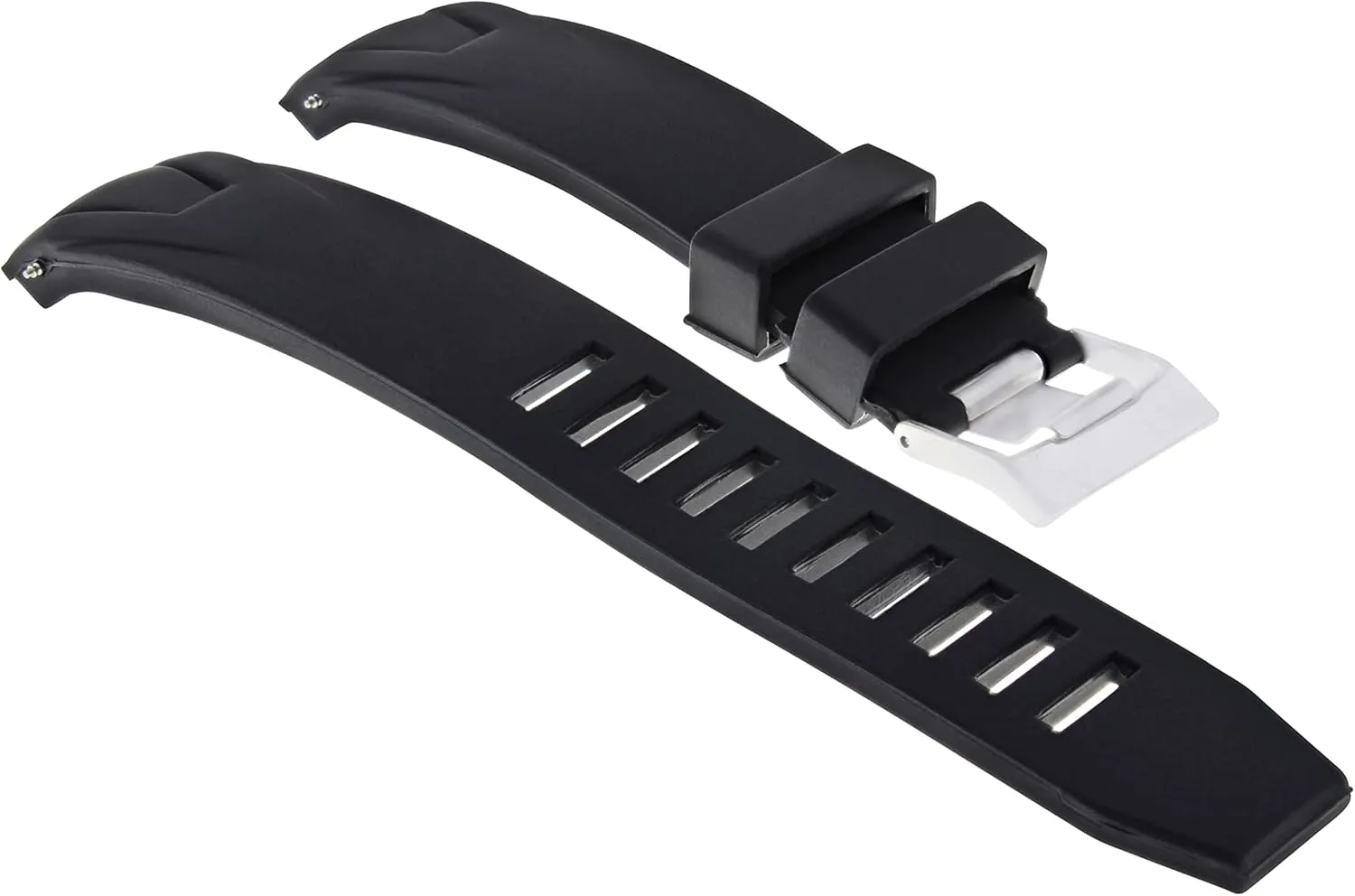 Ewatchparts 22mm Watch Band Strap Bracelet Compatible With Omega Seamaster 45.5mm Planet Ocean Watch Rubber