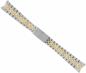 Ewatchparts Jubilee Watch Band Compatible With 31mm Rolex Midsize 67483 67480 67488 Real Gold 18K / Stainless Steel 17mm