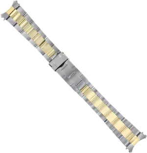 Ewatchparts Oyster Watch Band Compatible With Rolex Submariner GMT 16700 16718 16750 16753 18K Stainless Steel 20mm