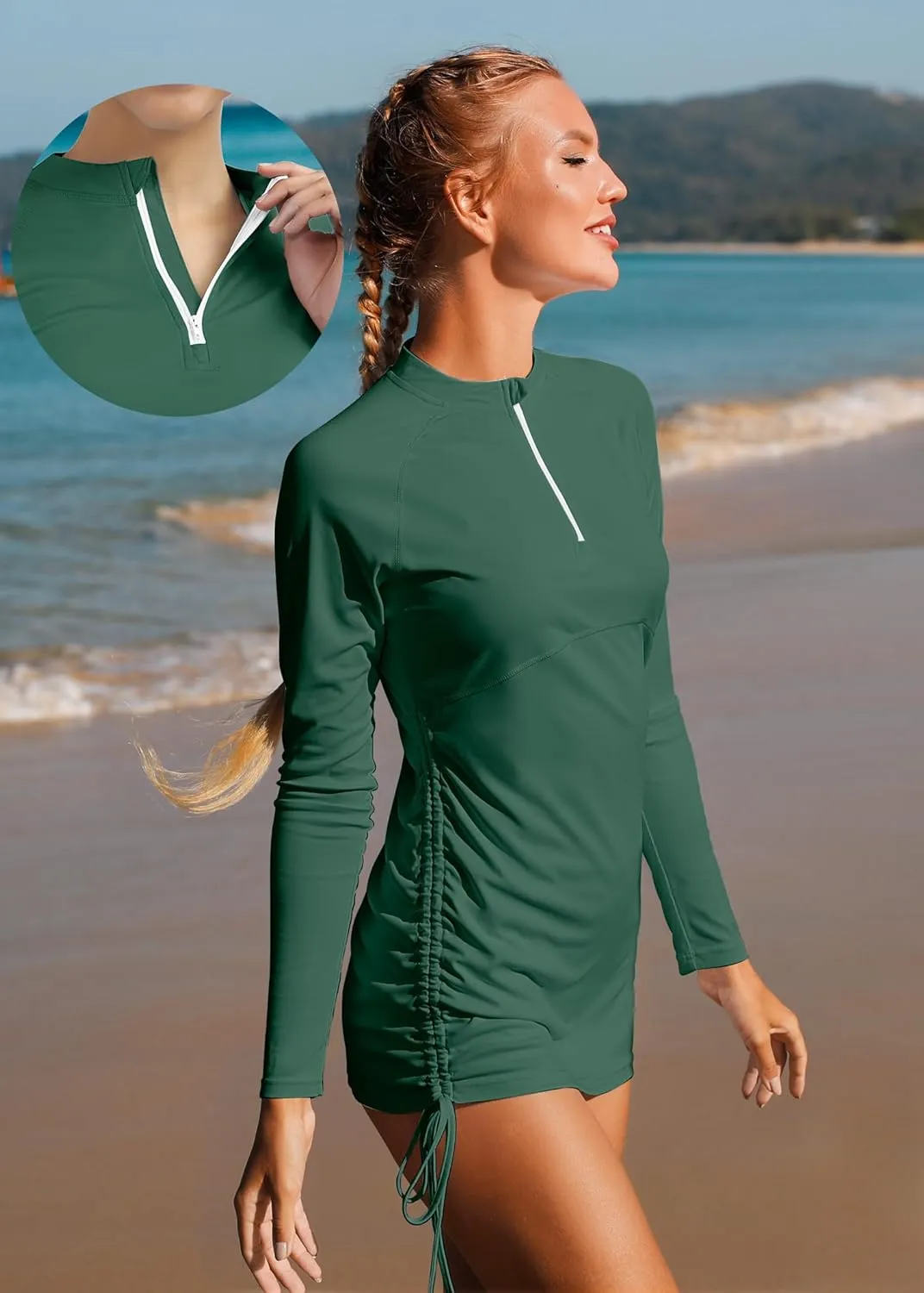 Ewedoos Rash Guard for Women UPF 50  Sun Protection Clothing Swim Shirts for Woman SPF Shirts Long Sleeve UV Sun Shirts