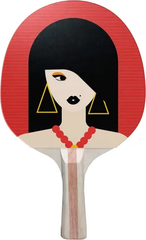 Fashion Model Colorful Design Ping Pong Paddle, Premium 5 Ply Table Tennis Racket (Black on Back)