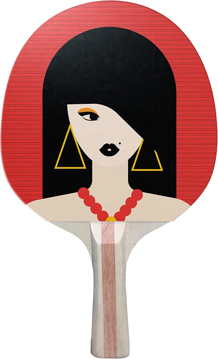 Fashion Model Colorful Design Ping Pong Paddle, Premium 5 Ply Table Tennis Racket (Black on Back)