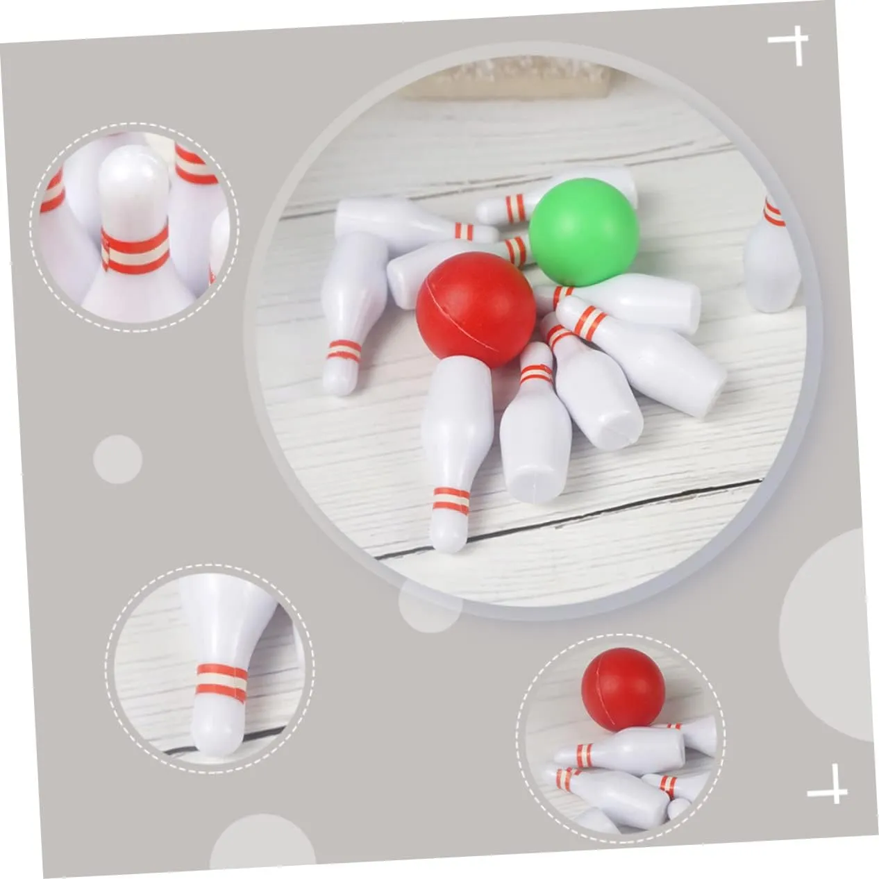 FAVOMOTO Miniature Bowling Models House Accessories for Decor Adornment with Unique Design for Mini