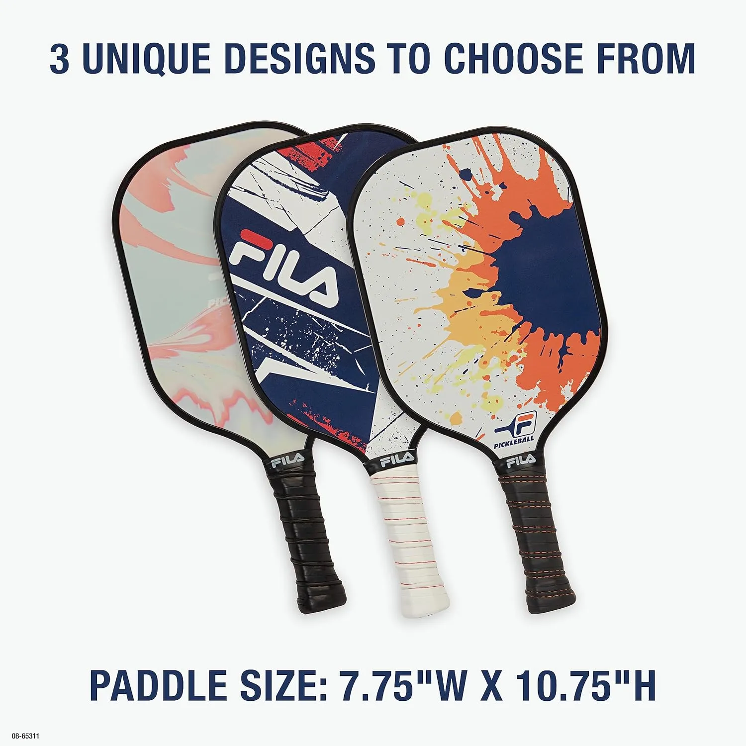 FILA Accessories Fiberglass Pickleball Paddle - Pro Pickle Ball Paddles, Fiberglass with Honeycomb Polypropylene Core, Lightweight Comfort Grip, Cute Pickleball Paddles (Sold Individually)