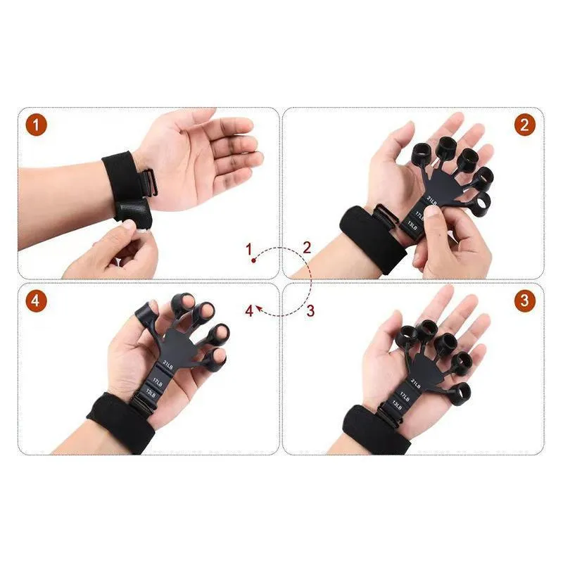 Finger Exerciser Strength Gripper Forearm Trainer Hand Grip Strengthener Therapy