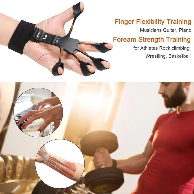 Finger Exerciser Strength Gripper Forearm Trainer Hand Grip Strengthener Therapy
