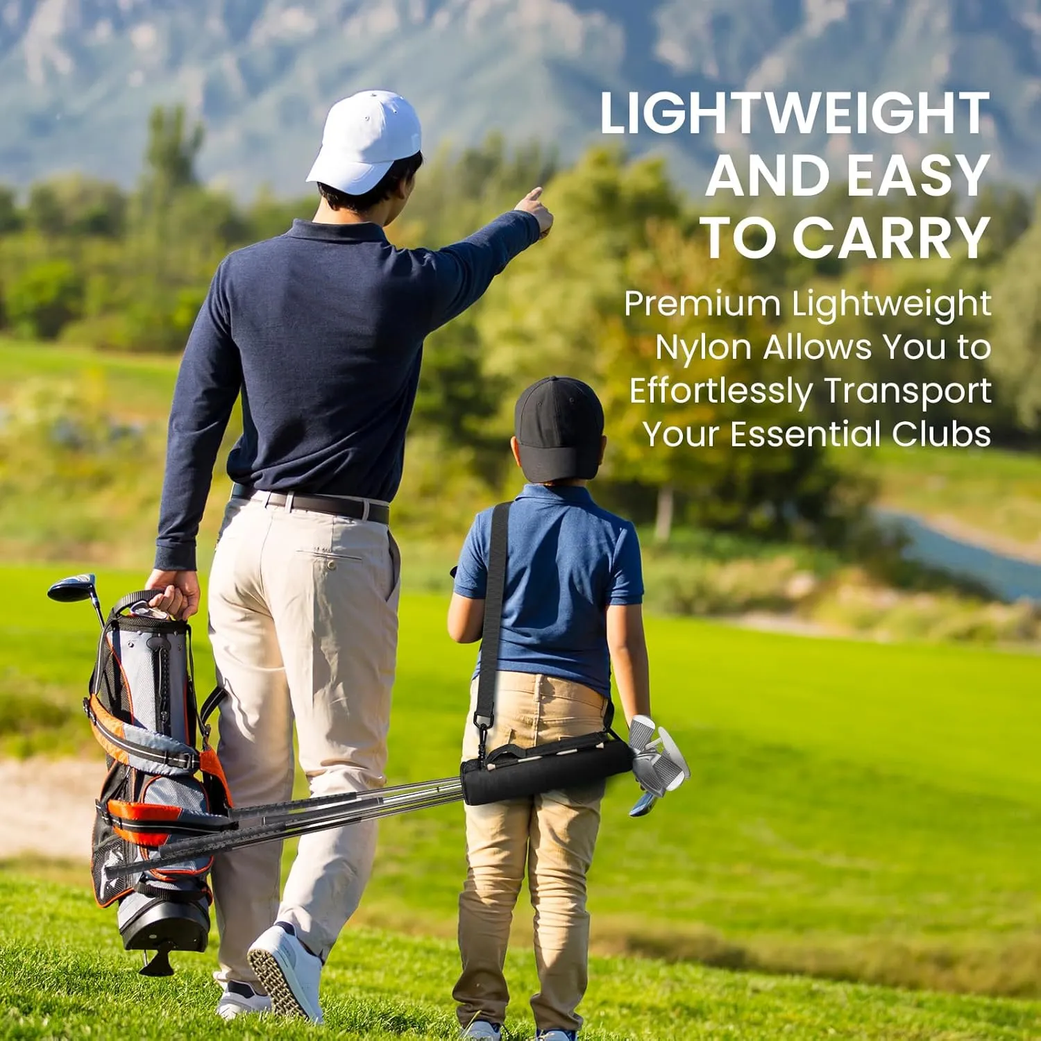 FINGER TEN Golf Club Bag Mini Lightweight for Men Women Ladies Kids with/Without Ball Pouch Pack, Portable for Driving Range Carrier Course Training Case