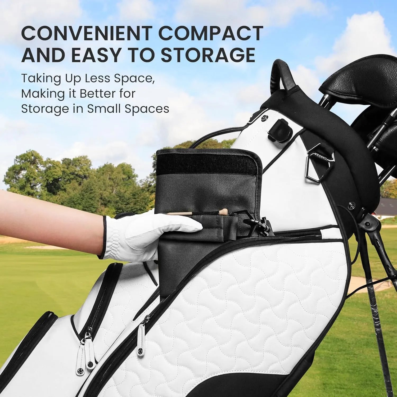 FINGER TEN Golf Club Bag Mini Lightweight for Men Women Ladies Kids with/Without Ball Pouch Pack, Portable for Driving Range Carrier Course Training Case