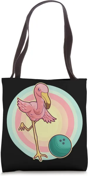 Flamingo Bowling Cool Pink Shorebirds Player Artwork Lover Tote Bag