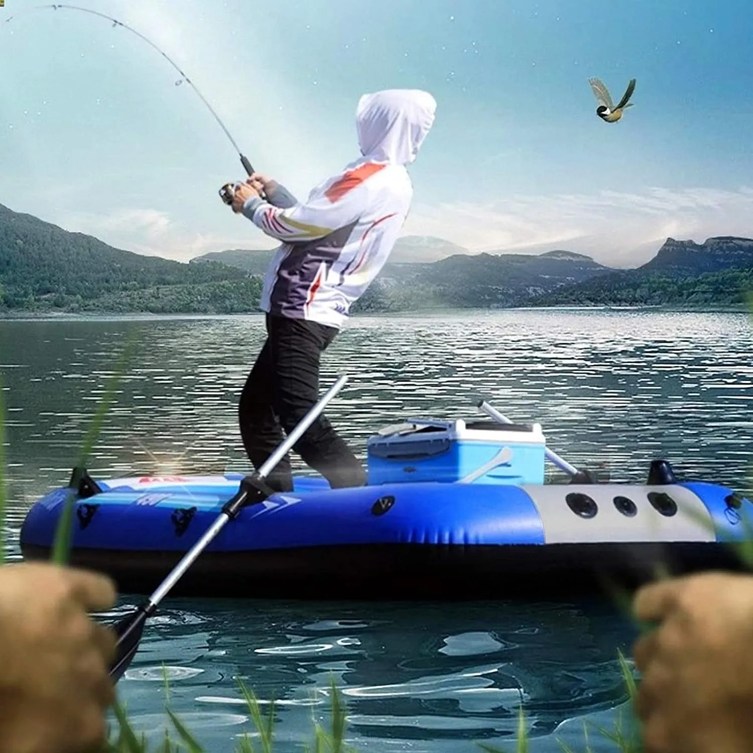 Foldable Inflatable Boat Series, Raft Inflatable Kayak, Fishing Boat Rubber Boat, Adult and Children's Paddle Boat