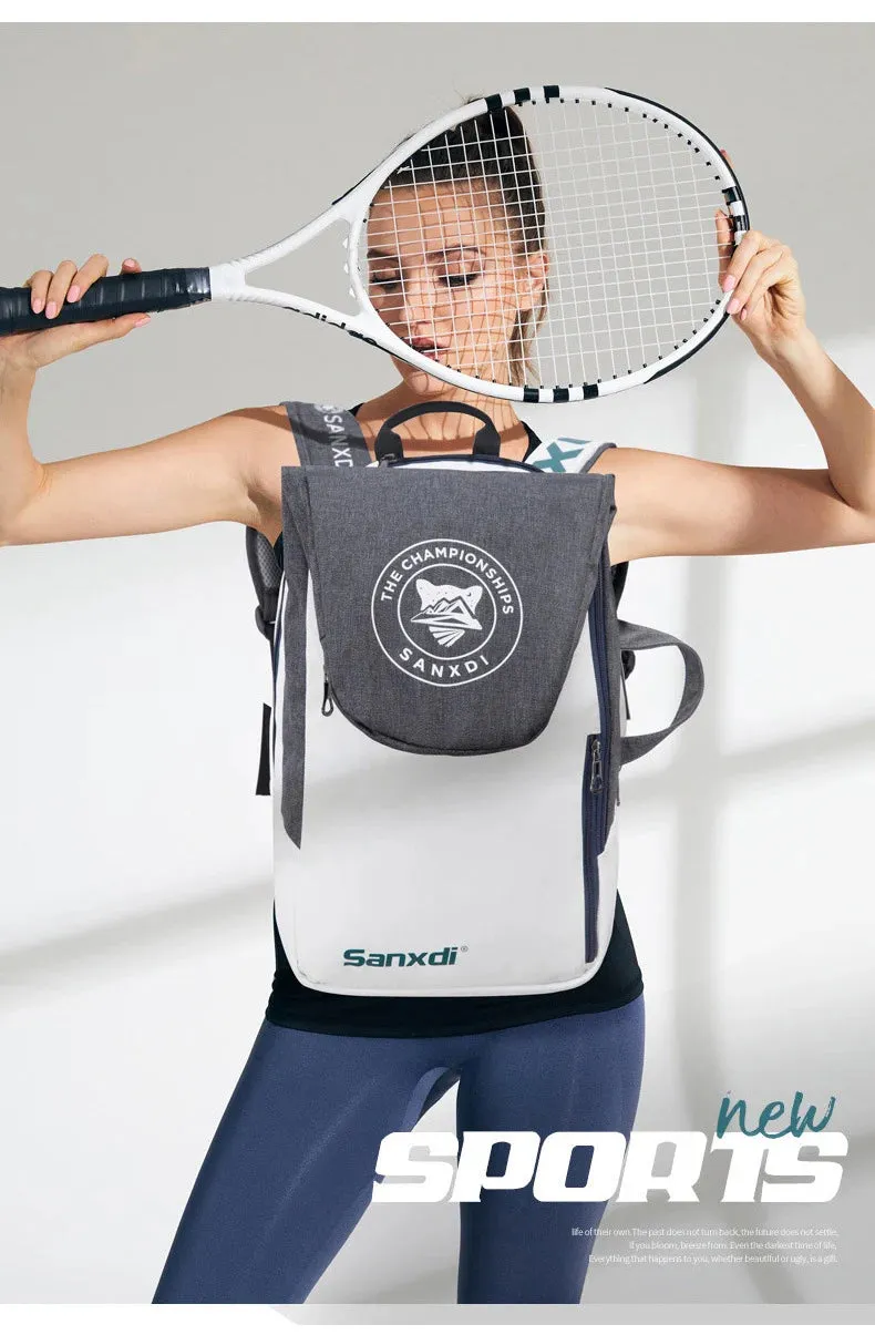 Foldable Tennis Paddle Backpack Large Capacity Sports Bags