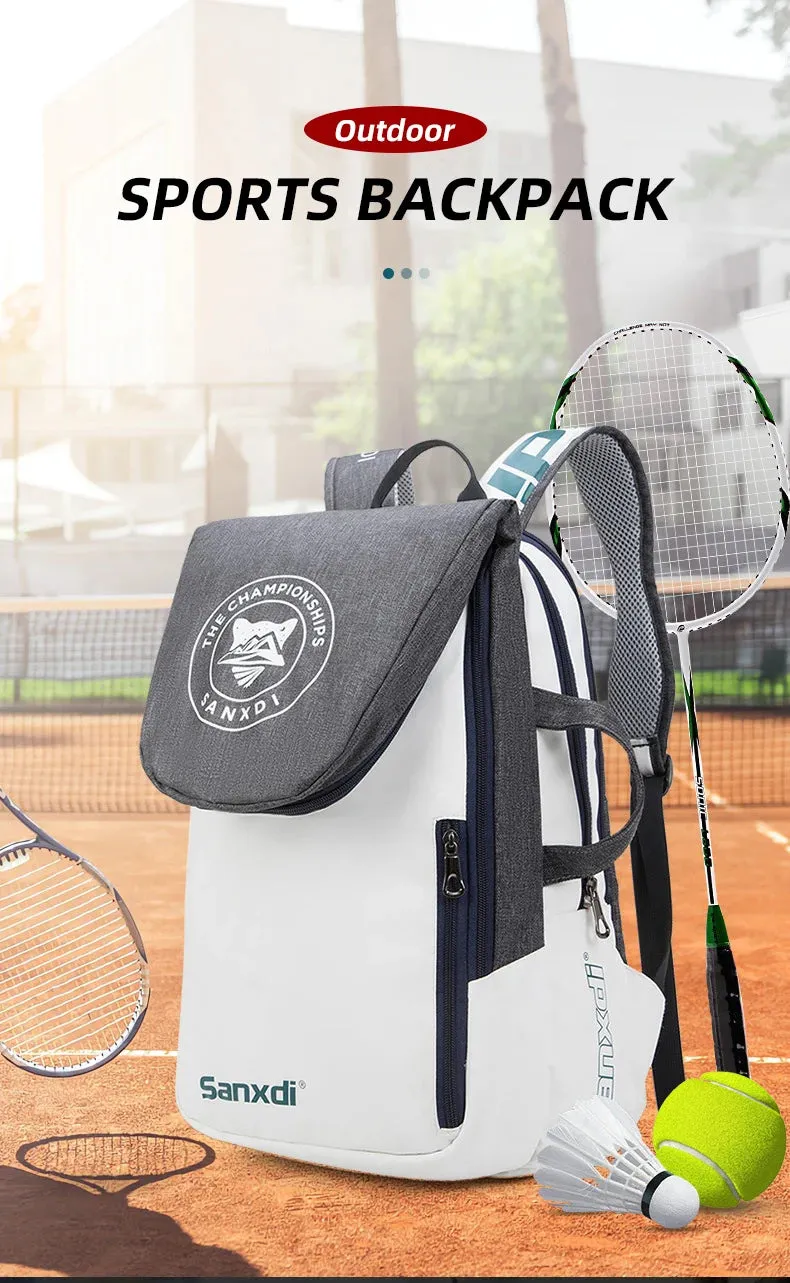 Foldable Tennis Paddle Backpack Large Capacity Sports Bags