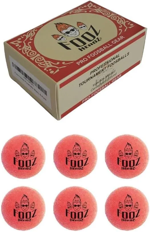 Foosballs Professional Tournament Quality - Just Like The Pros Use, Official Regulation Size - Set of 6 Foosball Balls