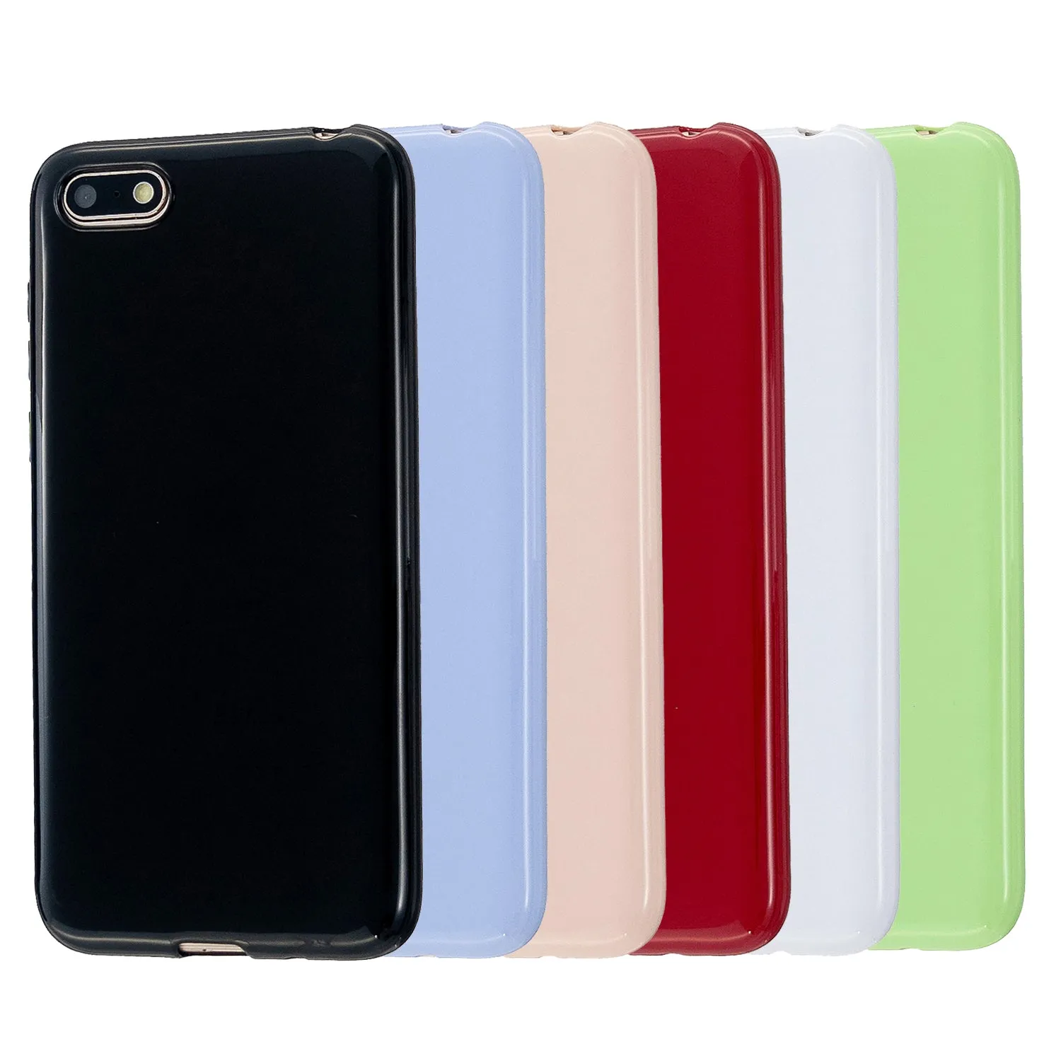 For HUAWEI Y5 2018/2019 TPU Phone Case Simple Profile Delicate Finish Cellphone Cover Full Body Protection Rose red