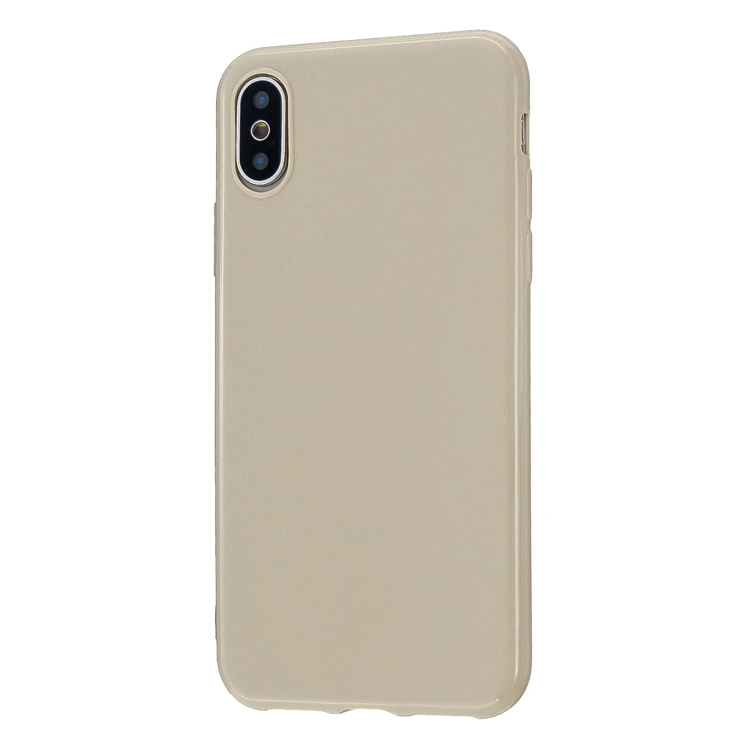 For iPhone X/XS/XS Max/XR  Cellphone Cover Slim Fit Bumper Protective Case Glossy TPU Mobile Phone Shell Sakura pink