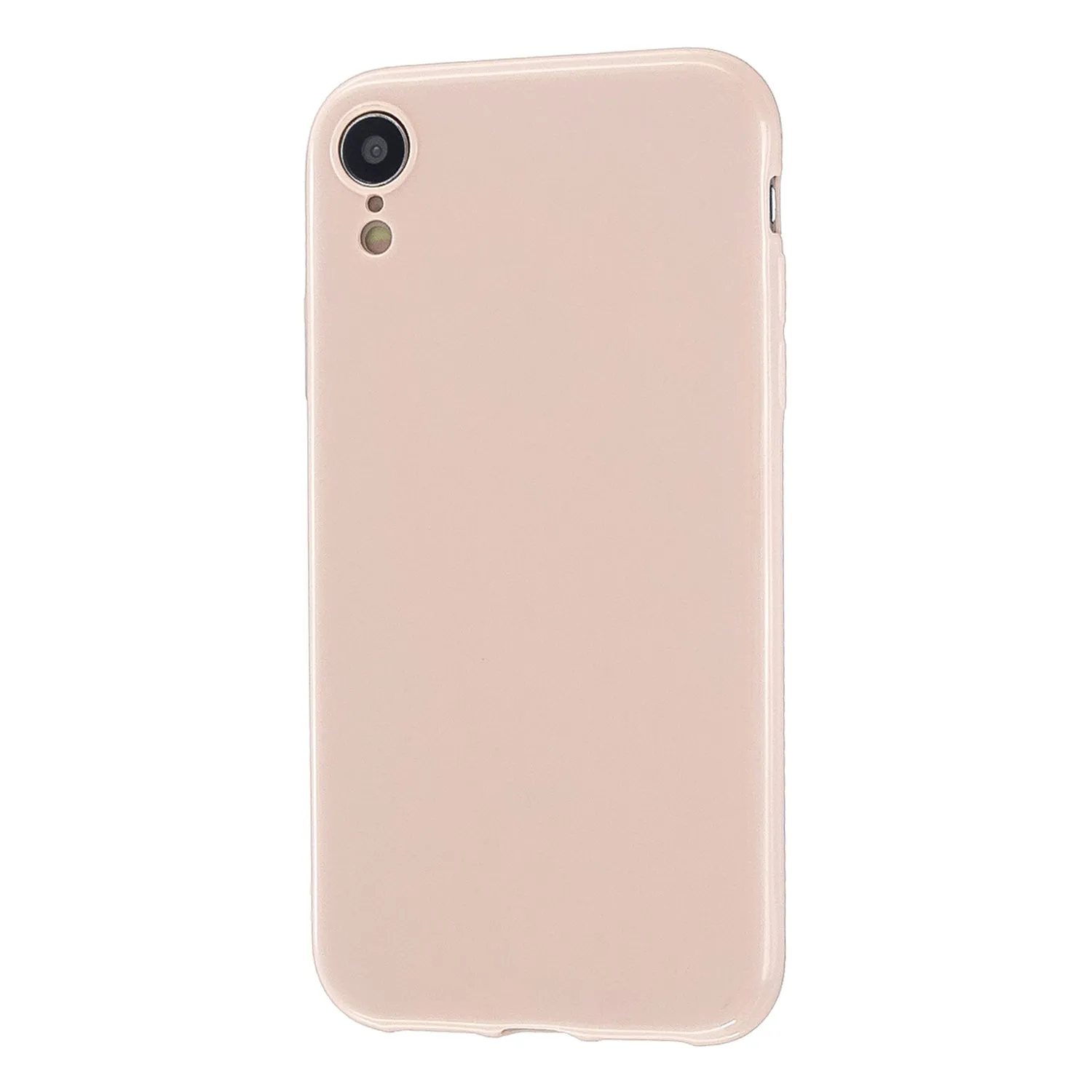 For iPhone X/XS/XS Max/XR  Cellphone Cover Slim Fit Bumper Protective Case Glossy TPU Mobile Phone Shell Sakura pink
