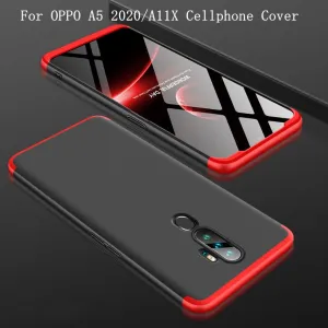 For OPPO A5 2020/A11X Cellphone Cover Hard PC Phone Case Bumper Protective Smartphone Shell black red