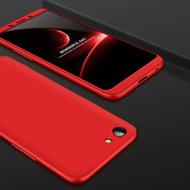 For OPPO A83/A1 Ultra Slim PC Back Cover Non-slip Shockproof 360 Degree Full Protective Case blue