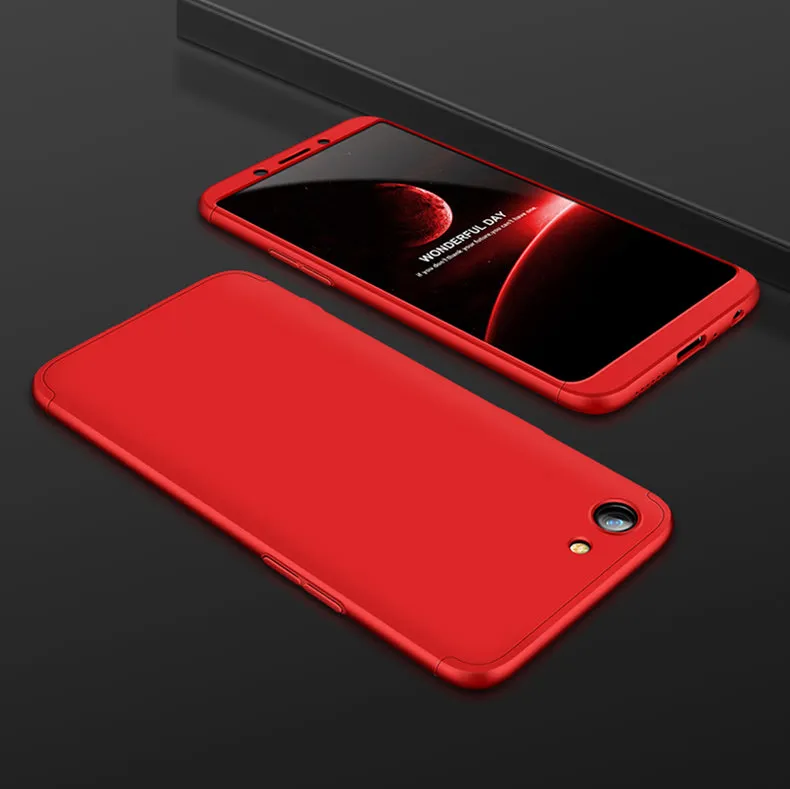 For OPPO A83/A1 Ultra Slim PC Back Cover Non-slip Shockproof 360 Degree Full Protective Case blue