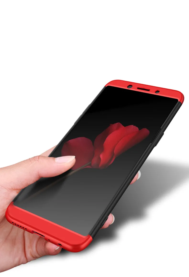 For OPPO A83/A1 Ultra Slim PC Back Cover Non-slip Shockproof 360 Degree Full Protective Case blue