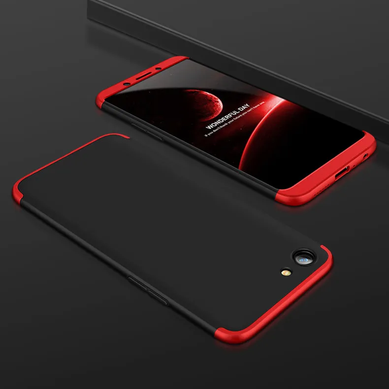 For OPPO A83/A1 Ultra Slim PC Back Cover Non-slip Shockproof 360 Degree Full Protective Case blue