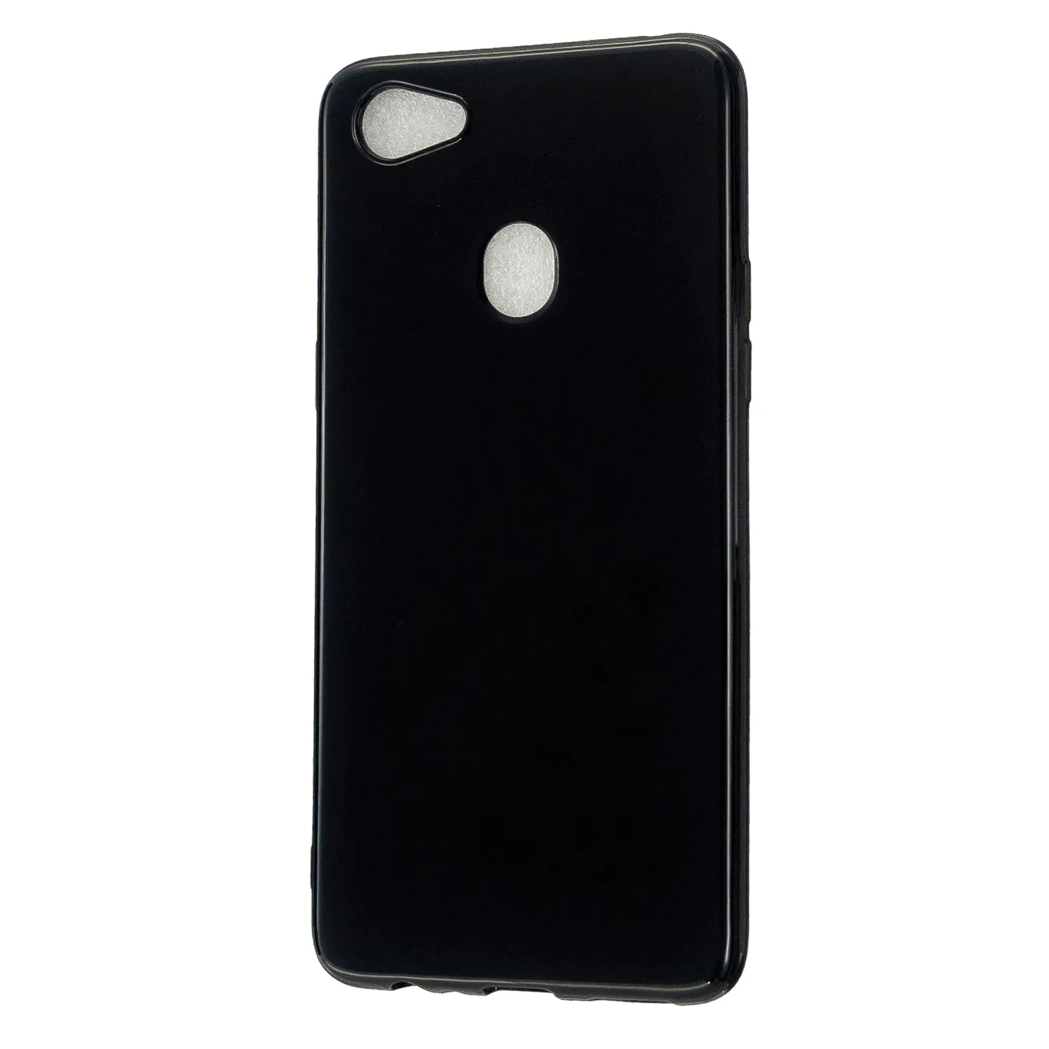 For OPPO F5/F7 Cellphone Cover Soft TPU Mobile Phone Case Screen Protector with Shock Absorption Technology Bright black
