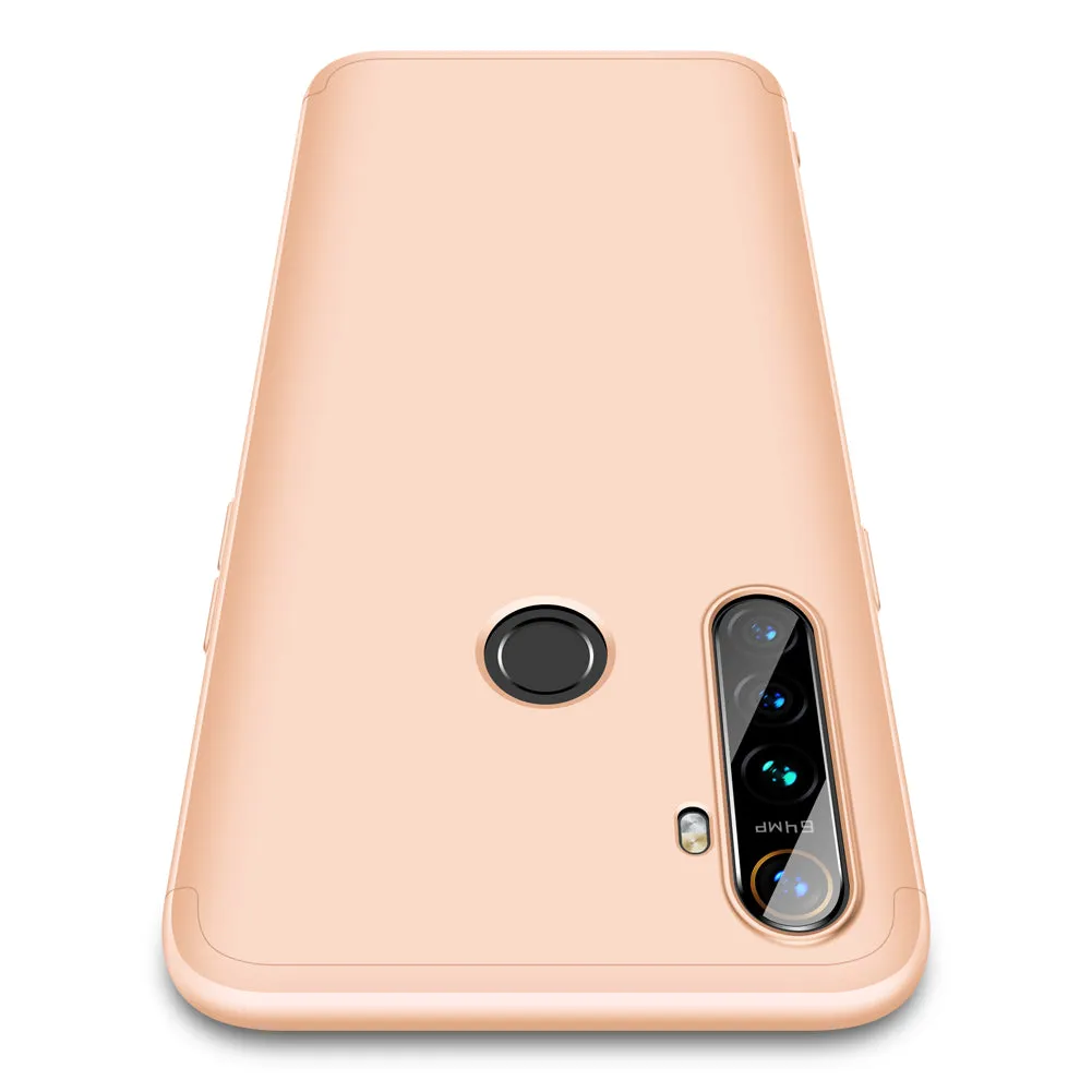 For OPPO Realme 5 Pro Smartphone Case Mobile Phone PC Shell Full Body Protection Anti-Scratch Cover Black