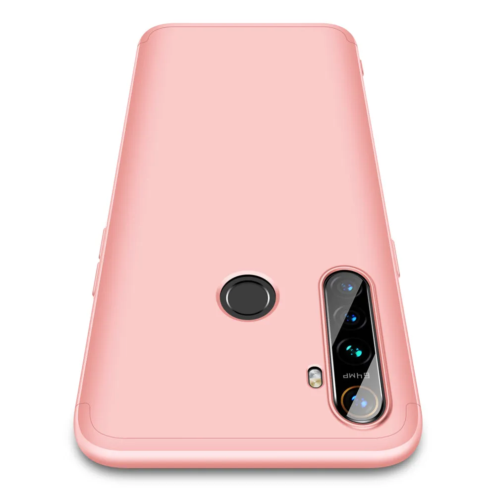 For OPPO Realme 5 Pro Smartphone Case Mobile Phone PC Shell Full Body Protection Anti-Scratch Cover Black