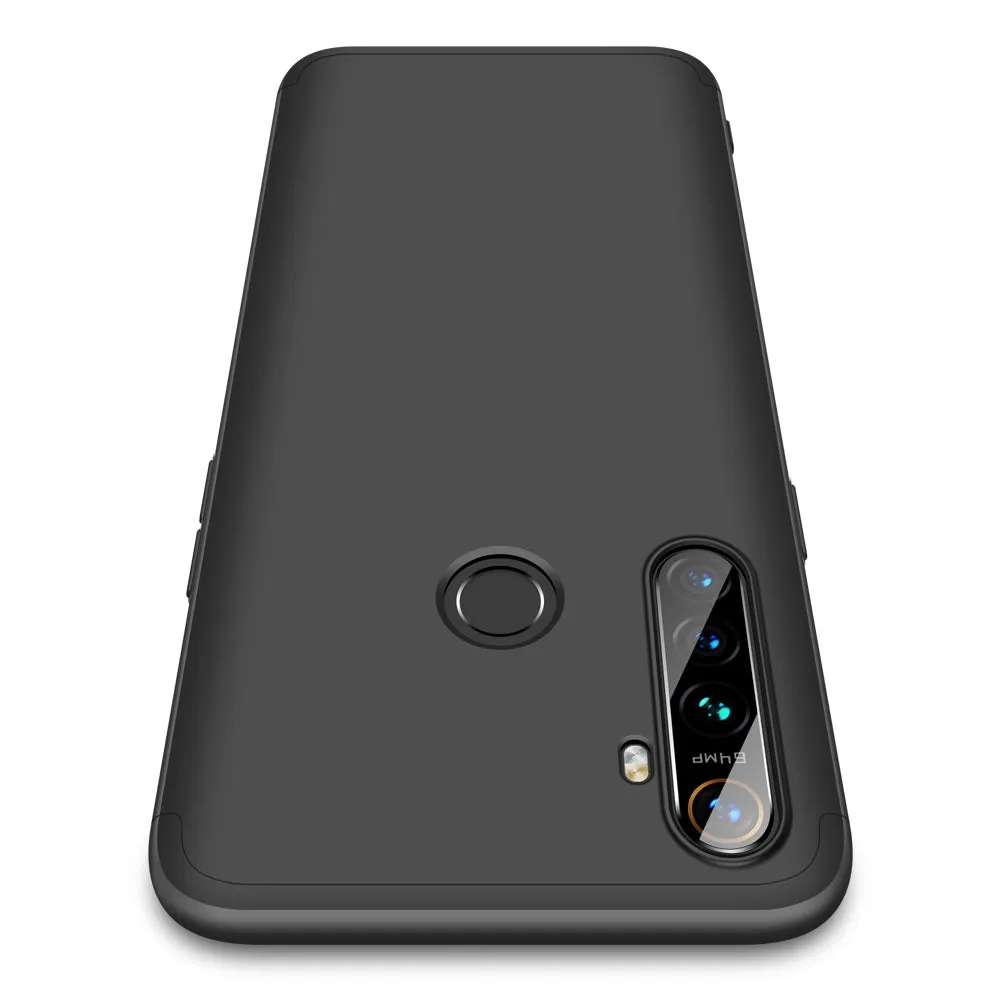 For OPPO Realme 5 Pro Smartphone Case Mobile Phone PC Shell Full Body Protection Anti-Scratch Cover Black