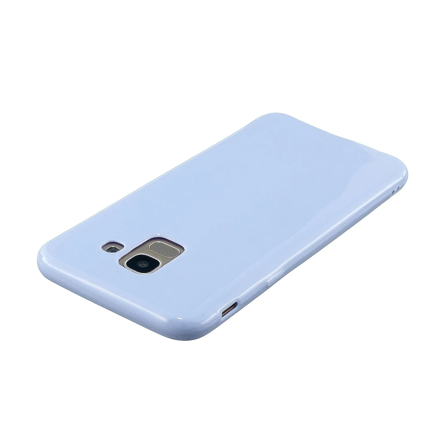 For Samsung A6/A6 Plus 2018 Smartphone Case Soft TPU Precise Cutouts Full Body Protection Mobile Phone Shell Bright black