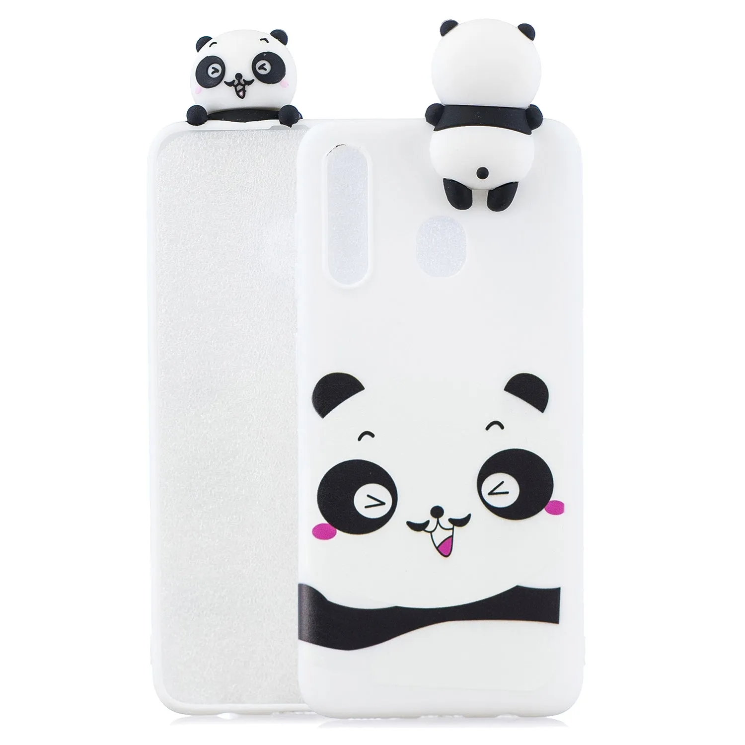 For Samsung M20 3D Cute Coloured Painted Animal TPU Anti-scratch Non-slip Protective Cover Back Case sapphire