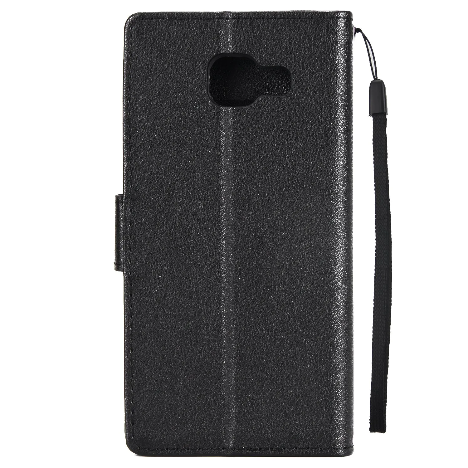 For Samsung On7-2016/J7 Prime Protective Cover PU Cell Phone Case with Card Slot Golden