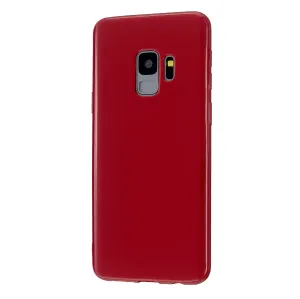 For Samsung S9/S9 Plus Mobile Phone Cover Classic Plain Design Classic Smartphone Case Soft TPU Phone Shell Rose red