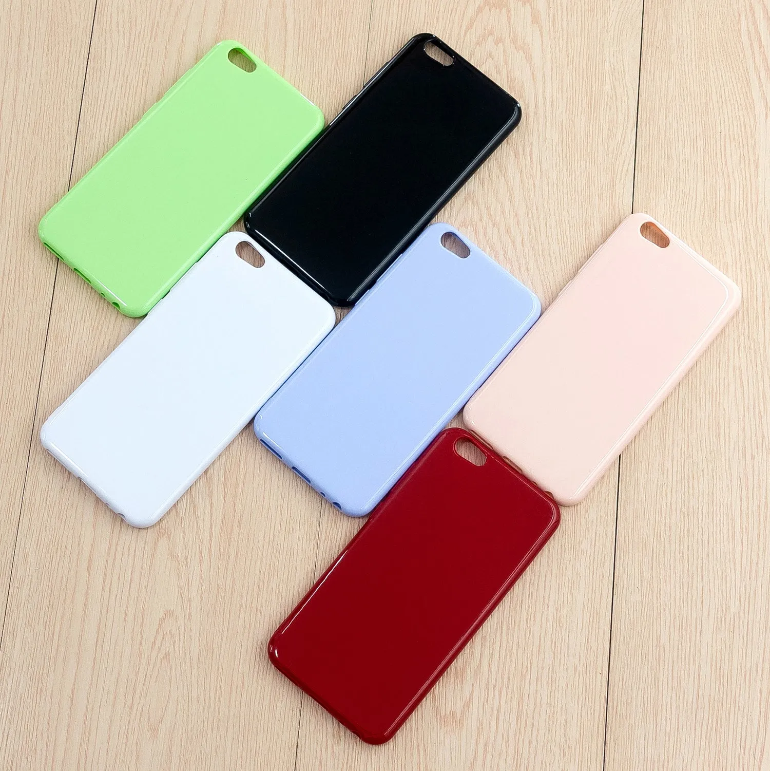 For VIVO Y67/Y71 Cellphone Cover Glossy TPU Phone Case Anti-Dust Stain-proof Easy Install Screen Protector Rose red
