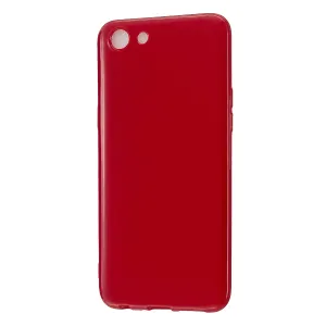 For VIVO Y67/Y71 Cellphone Cover Glossy TPU Phone Case Anti-Dust Stain-proof Easy Install Screen Protector Rose red